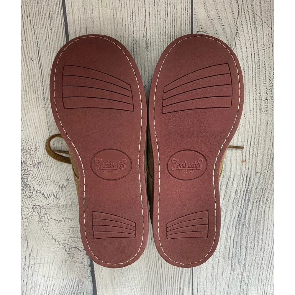 Brown Footmates Boy Suede Leather Shoes, Size Youth 13